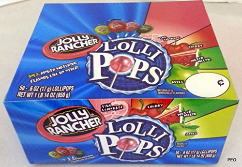 Jolly Rancher Lollipops - Box of 50 (Jolly Rancher Lutscher - Box von 50) von Hershey's