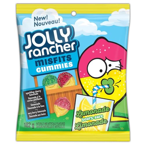 Jolly Rancher Misfits Lemonade Sours Wäscheklammerbeutel, 182 g von Hershey's