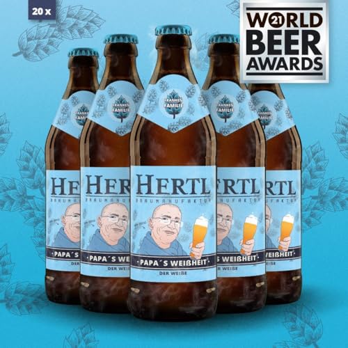 Hertl Papas Weißheit - Fränkisches Kellerbier aus der Braumanufaktur Hertl | Bernsteinfarben | Mild, Malzig | 4.8% vol (10 L (20er pack)) von Hertl