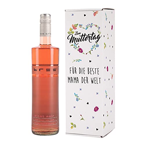 Herz & Heim® Muttertagsgeschenk Bree Wein auswählbar (1 x 0,75l) Rosé, Zum Muttertag von Herz & Heim