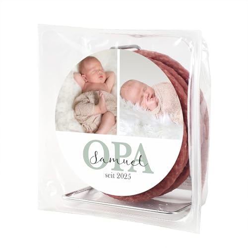 Herz & Heim® Personalisierte Salami Kabeltrommel – Geschenk mit 2 Fotos, Name & Wunschtext – Witzige Überraschung für Papa & Opa – Individuell bedruckt – Lustige Geschenkidee (Opa) von Herz & Heim