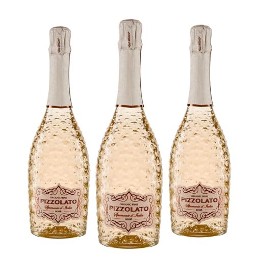 3er SET Pizzolato Rose Spumante Extra Dry a. 0,75 Ltr - BIO - Organic von Herzling