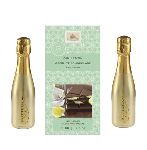 Goldene Zeiten für ZWEI - Prosecco u Gin Lemon Schokolade - by Herzling® von Herzling