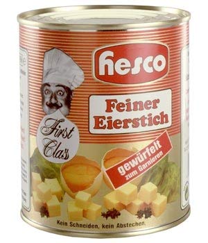 Hesco 'First Class'Eierstich gewürfelt Eine beliebte Suppeneinlage 500ml von Hessler & Co. GmbH & Co. KG