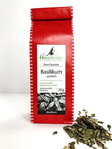 HEUSCHRECKE Bio Basilikum, gerebelt, Spitzenqualität (2 x 20 gr) von Heuschrecke