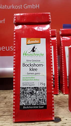 HEUSCHRECKE Bio Bockshornklee, Demeter, Samen ganz, SEKEM Ägypten (2 x 75 gr) von Heuschrecke