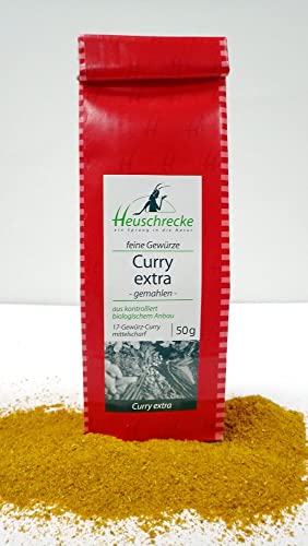 HEUSCHRECKE Bio Curry extra, gemahlen, Nachfüllbeutel (2 x 50 gr) von Heuschrecke