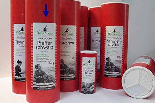 HEUSCHRECKE Bio Pfeffer, schwarz ganz, Gastro (2 x 440 gr) von Heuschrecke