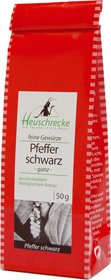 Heuschrecke Bio Pfeffer schwarz (ganz), 50 g von Heuschrecke