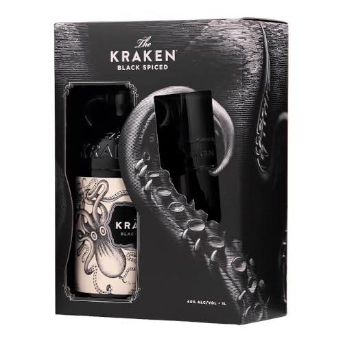 The Kraken - Black Spiced Rum mit glass cocktail - 1000ml von Hi Life Living Nature