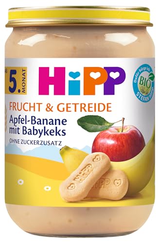 HiPP Apfel-Banane mit Babykeks, 6er Pack (6 x 190 g) von HiPP