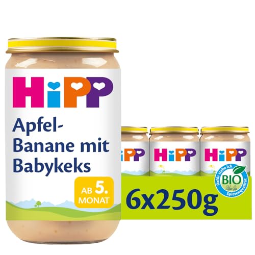 HiPP Apfel-Banane mit Babykeks, 6er Pack (6 x 250 g) von HiPP