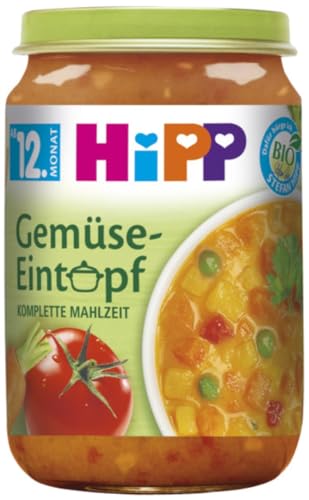 HiPP Bio Eintöpfe ab 12. Monat Gemüse-Eintopf, 250g, 6er Pack (6x250g) von HiPP