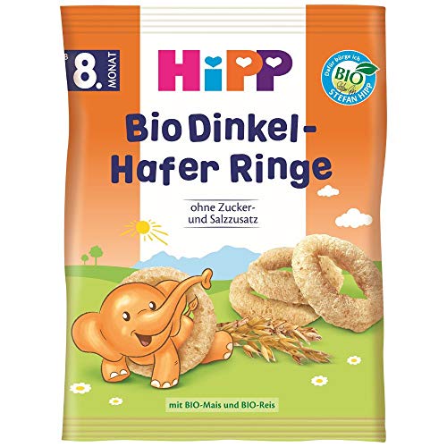 HiPP Bio Knabberprodukte Bio-Dinkel-Hafer Ringe, 30 g von HiPP