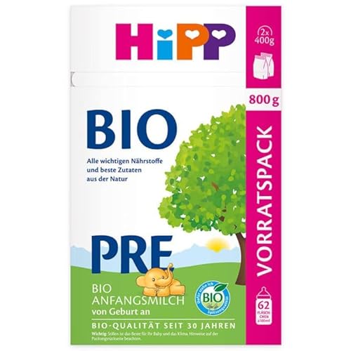 HiPP Bio Milchnahrung Pre Bio, 800g, 4er Pack (4x800g) von HiPP