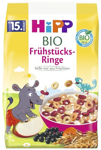 HiPP Bio-Müesli Frühstücks-Ringe, 120g, 5er Pack (5x120g) von HiPP