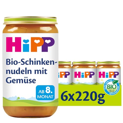 HiPP Bio-Schinkennudeln mit Gemüse, 6er Pack (6 x 220 g) von HiPP