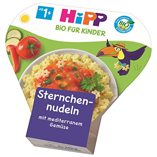 HiPP Bio für Kinder Pasta - Sternchennudeln mit mediterranem Gemüse, 6er Pack (6 x 250 g) von HiPP