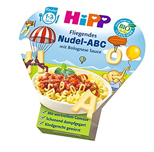 HiPP Fliegendes Nudel-ABC in Bolognese-Sauce, 1er Pack (1 x 250 g) - Bio von HiPP