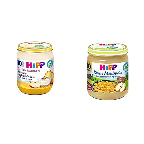 HiPP Früchte-Joghurt-Müesli, 6er Pack (6 x 160 g) - Bio & Kaiserschmarrn in Apfelmus, 6er Pack (6 x 200 g) von HiPP