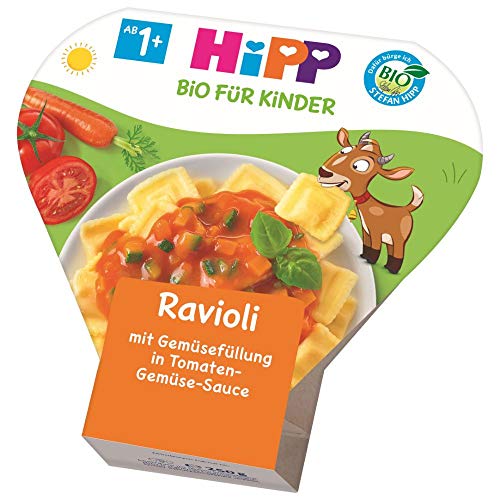 HiPP Kinder-Bio-Ravioli mit Tomaten-Gemüse-Sauce, 6er Pack (6 x 250 g) von HiPP