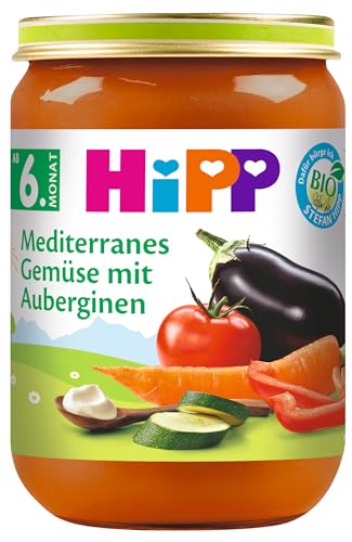 HiPP Mediterranes Gemüse mit Auberginen, 6er Pack (6 x 190 g) von HiPP