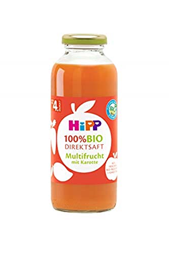 Hipp 100% Bio-Direkt-Säfte, Direktsaft Multifrucht mit Karotte, 6er Pack (6 x 330 ml) von HiPP
