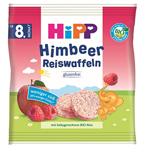 Hipp Bio Knabberprodukte Himbeer Reiswaffeln, 7er Pack (7 x 30 g) von HiPP