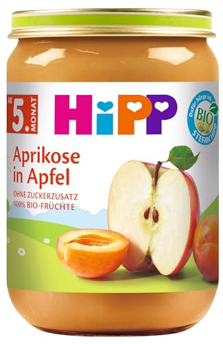 HiPP Früchte Aprikose in Apfel, 6er Pack (6 x 190 g) von HiPP