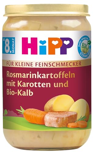 HiPP für kleine Feinschmecker, Rosmarinkartoffeln mit Karotten und Bio-Kalb, 6 x 220g von HiPP