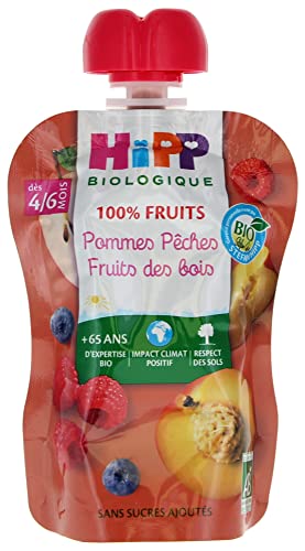 Hipp Gourde Pommes Pêches Fruits des Bois 90g von HiPP