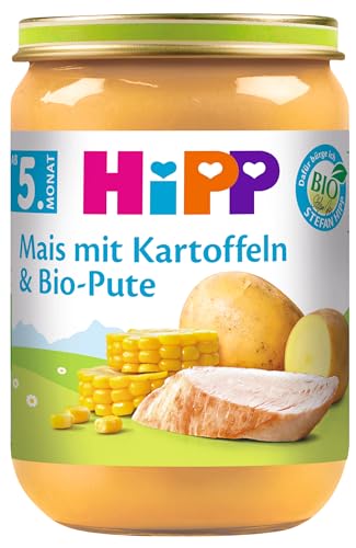 Hipp Mais mit Kartoffelpüree und Bio-Pute, 6er Pack (6 x 190g) von HiPP