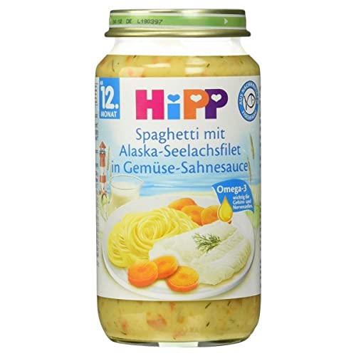 Hipp Spaghetti mit Alaska-Seelachsfilet in Gemüse-Sahnesauce, 250 g von HiPP