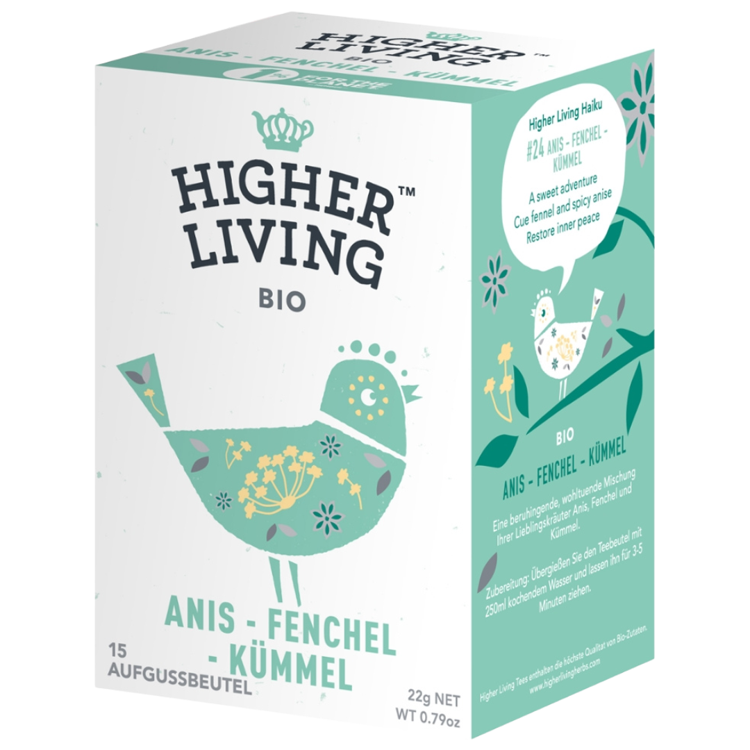 Bio Anis-Fenchel-Kümmel, 15Btl von Higher Living