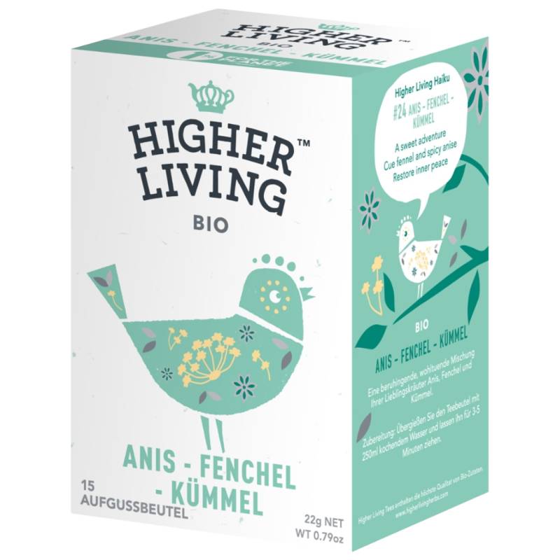 Bio Anis-Fenchel-Kümmel, 15Btl von Higher Living