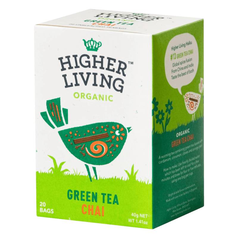 Bio Tea Green Tea Chai, 20Btl von Higher Living