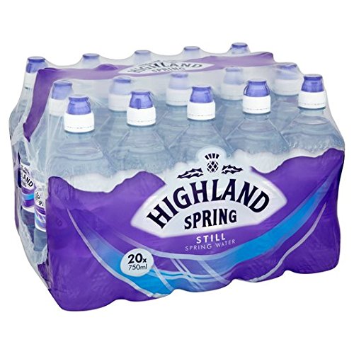 Highland Spring Stillwasser-Sportkappe, 20 x 750 ml von Highlander