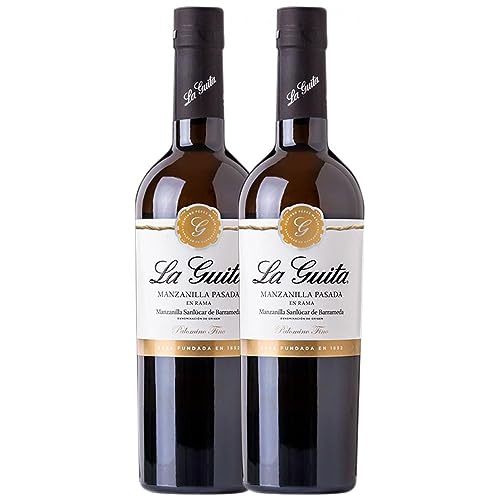 Hijos de Rainera Pérez Marín La Guita Manzanilla Pasada en Rama Palomino Fino Manzanilla-Sanlúcar de Barrameda Medium Flasche 50 cl (Schachtel mit 2 Medium Flasche von 50 cl) von Hijos de Rainera Pérez Marín