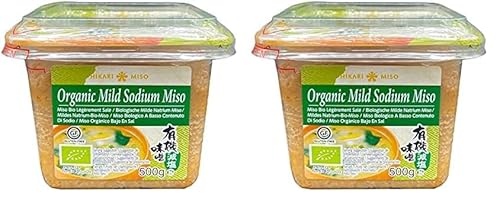 Hikari Miso Natürliche Bio Miso-Paste, natriumarm, 500 g (Packung mit 2) von Hikari Miso