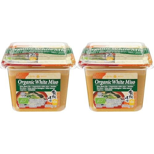 Hikari Miso Organic White Miso, Weißes Bio Miso aus Japan, Bio Miso-Paste weiß, 500 g (Packung mit 2) von Hikari Miso