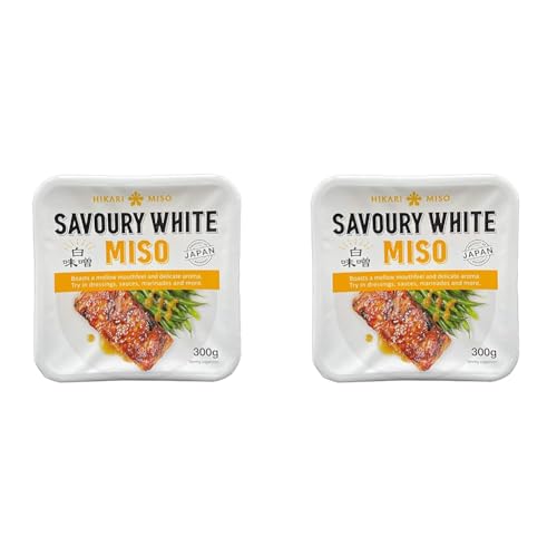 Hikari Miso Savoury White Miso Paste, weiße Miso-Paste aus Japan, 300 g (Packung mit 2) von Hikari Miso