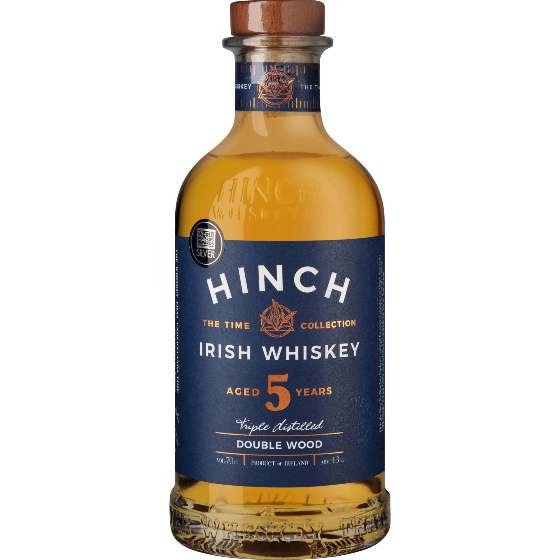 Hinch Double Wood 5 Years, Irish Whiskey, Irland, 0,7 L, 43 Vol., Spirituosen von Hinch Distillery Ltd. 19 Carryduff Road BT27 6TZ N Ireland