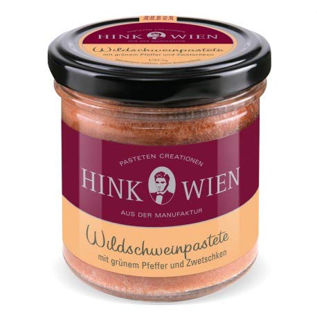 Hink Wildschweinpastete mit grünem Pfeffer und Zwetschken 130g von Hink Pasteten Manufaktur