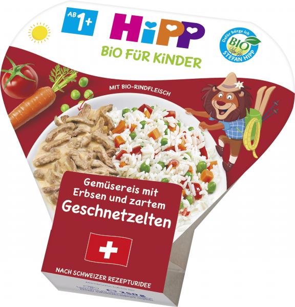 Hipp Gemüsereis mit Erbsen & zartem Geschnetzelten von Hipp