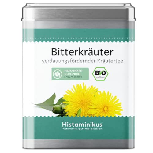 Histaminikus Bitterkräuter Tee Bio, 40g (20 Portionen) sanfter bitterer Geschmack mit einer Pfefferminznote, loser Tee, ohne künstliche Aromen von Histaminikus