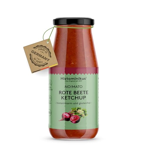 Histaminikus Rote Beete Ketchup 276 ml - veganes Ketchup aus roter Beete - Premium Ketchup - histaminarme Sauce - Ketchup ohne Zuckerzusatz - ohne Farb- & Konservierungsstoffe - Made in Germany von Histaminikus