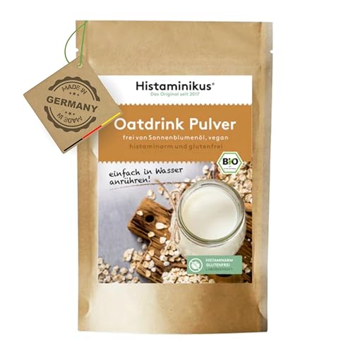 Histaminikus Oatdrink Pulver 200 g - BIO Haferdrinkpulver zum Anrühren mit süßlichem Geschmack aus Vollkornhafer - histaminarm und glutenfrei - ohne künstlichen Aromen, Farb- & Konservierungsstoffe von Histaminikus