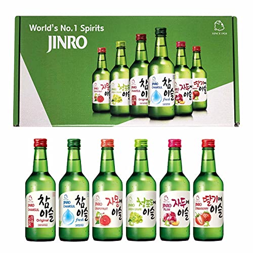 Jinro Soju Selection - Fruit, 6er Set mit verschiedenen Soju Sorten von HITEJINRO