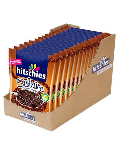 hitschies Schnüre Cola - Spritzig-leckere Fruchtgummi-Schnüre - Ideal zum Spielen und Naschen - Spaßig-süßes Kauvergnügen - Vegan - 15 x 125g von Hitschler