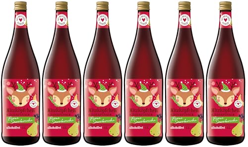 Hitzköpfchen Kinderpunsch Birne-Sauerkirsche Alkoholfrei 6x1l von Hitzkopf